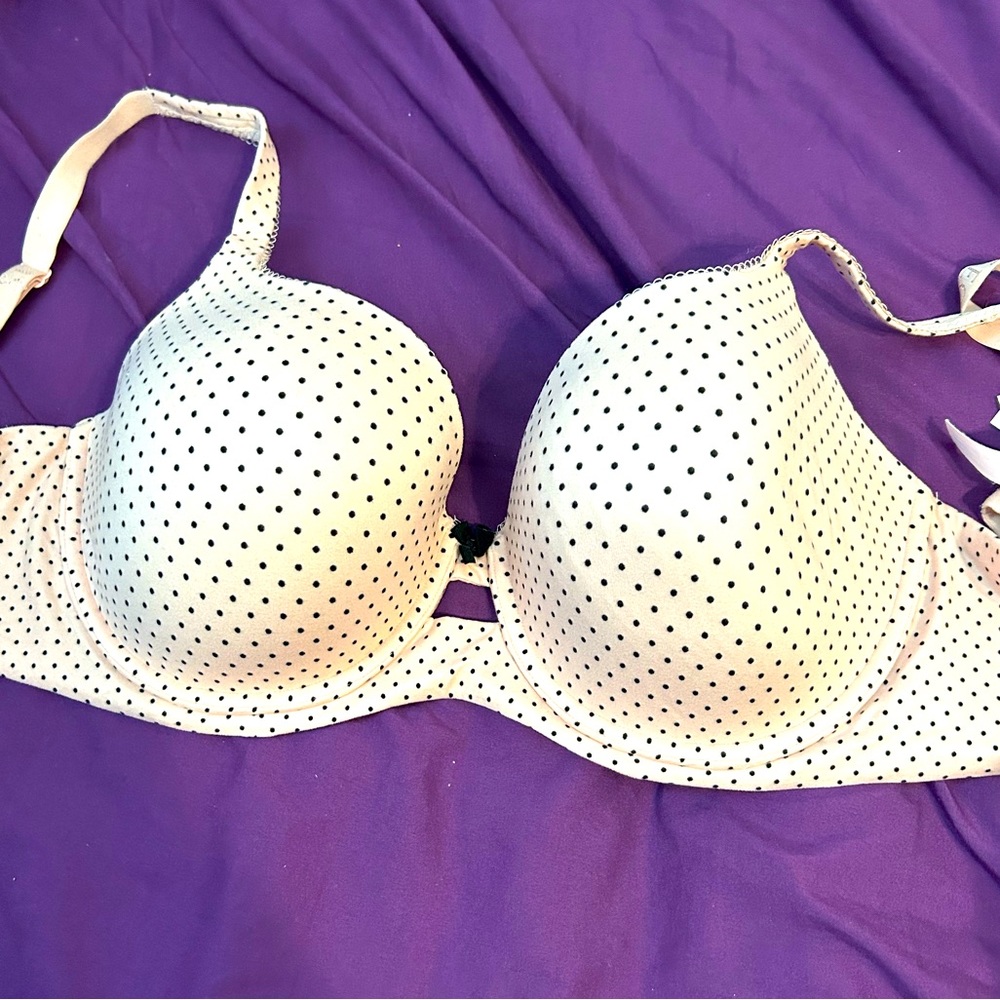 Pink polka dots bra